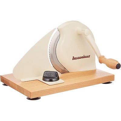 Zassenhaus Manual Bread Slicer, Hand Crank Home Bread Slicer, 11.75" x 8"