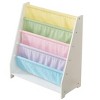 YOOCOZZ Kids Wooden Canvas Sling Magazine Bookcase-White - 2 of 4