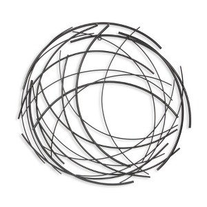 Cheung's Denine Large Abstract Round Wall Art Black - 1 of 4