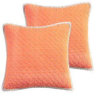 Amelie Solid Quilted Euro Sham - 2pk - Levtex Home - 1 of 3