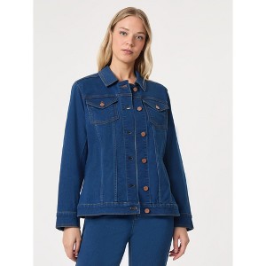 Jones New York Denim Belted Button-Front Jacket - 1 of 3