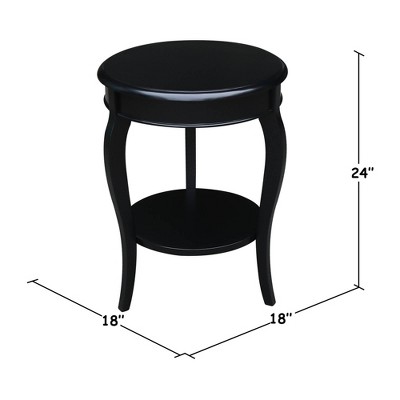 Cambria 25'' Black Solid Parawood Round End Table