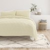 FIONECA Damask Pattern Microfiber Quilt Coverlet Set with Shams Stain Wrinkle Resistant Machine Washable - 3 of 4