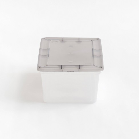 Iris 6qt Snap Top Plastic Storage Bin : Target