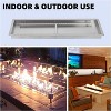 Drop in Fire Pit Burner Kit,Stainless Steel Fire Pit Kit with Burner, Hose Kit,Insert Rectangular Fire Pit Burner Pan for Propane,Natural Gas - 3 of 4