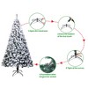 Resenkos 6FT PVC Flocking Christmas Tree 750 Branches Spread Out Naturally  Tree Green - 4 of 4