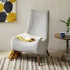 NicBex Polyester Accent Chair,Upholstered Living Room Chairs with High Back and Birch Wood Legs,Cozy Armless Chair,Accent Chairs for Living Room,Tan - 2 of 4