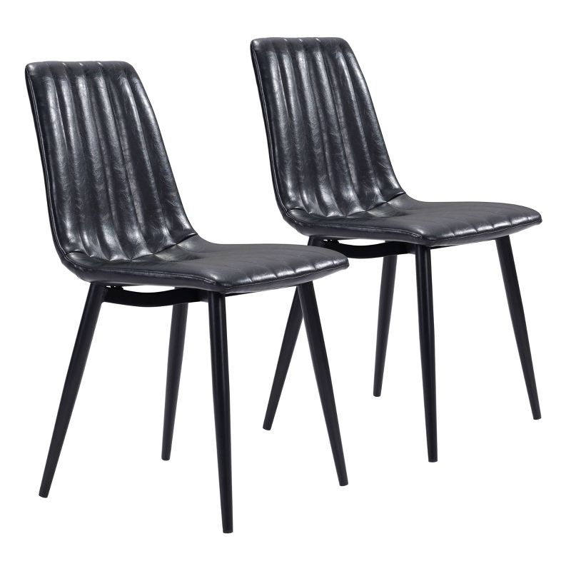 Set of 2 Dolores Dining Chairs Vintage Black - ZM Home, 1 of 12