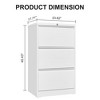 3 Drawer File Cabinet with Lock, Metal Vertical Filing Storage Cabinet, Under Desk Filing Cabinet for Home, Fit Letter/A4/Legal Size File - 2 of 4