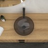 ONWITH Bathroom Artistic Tempered Glass Vessel Bathroom Sink with Pop-up Drain, Grey - 3 of 4