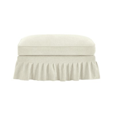 GDFStudio Lorien Mid-Century Modern Chenille Upholstered Ottoman