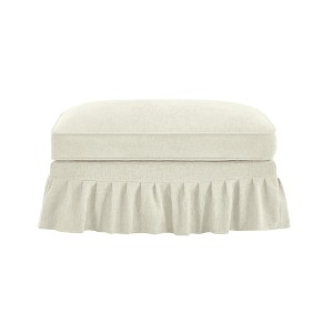 GDFStudio Lorien Mid-Century Modern Chenille Upholstered Ottoman - 1 of 4