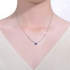 Guili Chic 14K Gold-Plated Emerald CZ Solitaire Chevron Necklace in Green, Blue, Red, or Gold—Elegant, Stylish, and Perfect for Layering. - 3 of 3