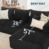 110 Inch Oversized L-Shaped Sofa, Cloud Sectional Couch with Chaise & Throw Pillows, Soft Corduroy Boneless Memory Foam Sofa for Living Rooms - 4 of 4