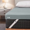 3 in. Gel Memory Foam Mattress Topper with Bamboo Cover White/Gray- Breathable & Supportive - 3 of 4
