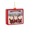 Gnome Merry Christmas Ornaments – 3.75"H Glass Holiday Tree Decor, Set of 12 by Melrose - 3 of 4