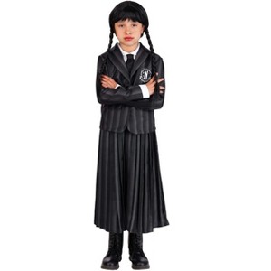 HalloweenCostumes.com Girl's Wednesday Nevermore Costume | Addams Family Costumes - 1 of 4