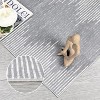 Living Room Rug Washable Bedroom Rugs Neutral Area Rug for Nursery Geometric Striped Carpet Non Slip Stain Resistant Farmhouse Floor Cover White Rug - 4 of 4