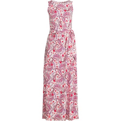 SLEEVELESS TIE WAIST MAXI DRESS