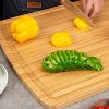 EcoSummer 30x20" Bamboo Cutting Board, Extra Large Wooden Noodle & Carving Board for Kitchen, Stove, Sink. - 4 of 4