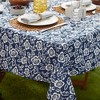Design Imports  Nautical Blue Floral Print Outdoor Tablecloth 60X84 - 4 of 4