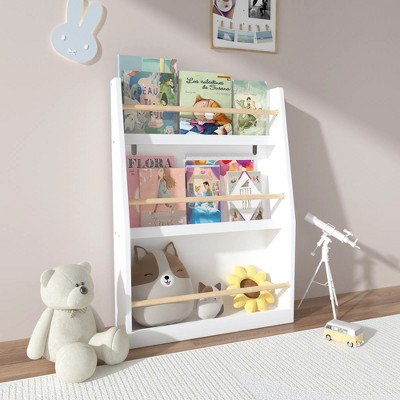 BRINJOY 3 tiers of children's bookshelves, to help organize bedrooms, playrooms and classrooms