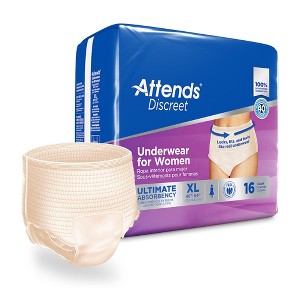 Attends® Discreet Women's Underwear, Level 5, X-Large - 1 of 3