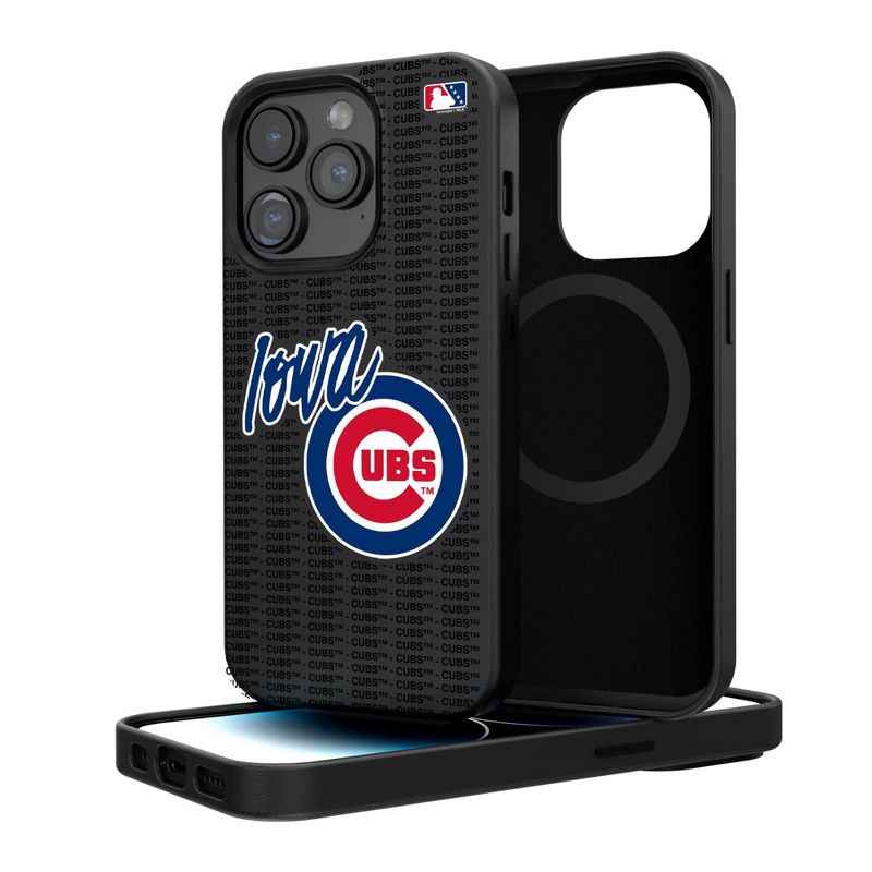 Keyscaper Iowa Cubs Text Backdrop Magnetic Phone Case, 1 of 8