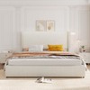 Upholstered Platform Bed Frame with Storage Drawers, Corduroy Wingback with Tufted Headboard and Footboard, No Box Spring Needed - 3 of 4
