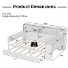 TIRAMISUBEST 91.3in Twin/ Full Daybed with Guardrails Kids Bed Trundle Desk Storage Shelves Wood Platform Bed Multifunctional Bedroom - 4 of 4