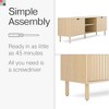 Stead Contemporary Fluted TV Stand - Media Console - 70 Inch Entertainment Center with Storage - Light Oak Console Table - 4 of 4