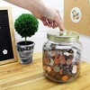 Cornucopia Brands Large Glass Coin Bank Jar, Half Gallon Clear Piggy Bank w/ Gold Slotted Lid - 4 of 4