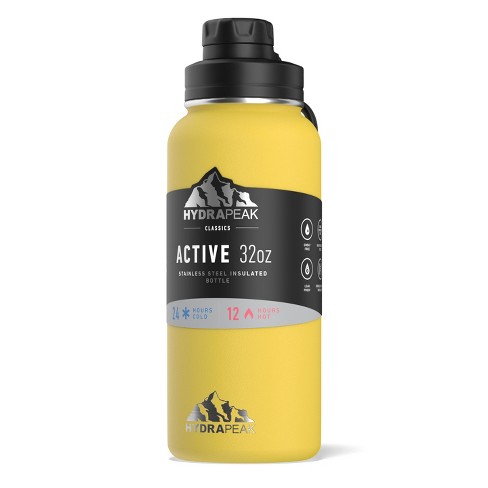 Hydrapeak Wide Mouth Stainless Steel Water Bottle 32oz Lemon : Target