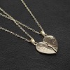 Best Friends Necklace for 2 Girls Bff Half Heart Shaped Necklaces for Women Bestie Gifts Match Necklace for Best Friends Female Friendship Necklace - 4 of 4