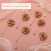 Unique Bargains Camellia Boutonnieres Pins for Formal Party Easy to Use Artificial Flowers 12pcs - 3 of 4