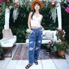 Anna-Kaci Women's Loose High Waist Denim Trousers - 2 of 4