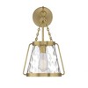 Savoy House Crawford 1 - Light Wall Light in  Warm Brass - 4 of 4