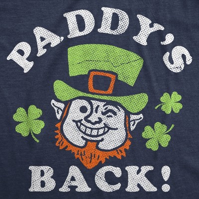 Мужские футболки Crazy Dog T-Shirts, Inc. Mens Funny T Shirts Paddys Back Sarcastic St Patricks Day Tee For Men - Crazy Dog Men's T Shirt for Saint Patrick's Day Navy XL — фото 2