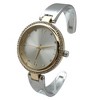 Olivia Pratt Round Face Rhinestone Bezel Soft Bangle Women Watch - 2 of 3