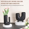 Unique Bargains Ceramics Modern Decorative Tall Pipe Vase Black - 3 of 4