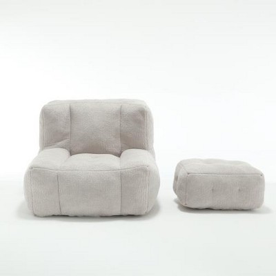SYFERLORY Fluffy bean bag chair, comfortable bean bag for adults and children