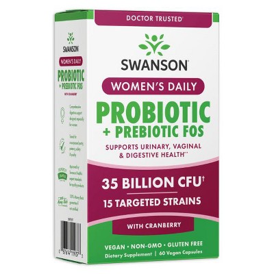 Swanson Women's Daily Probiotic + Prebiotic FOS.
