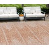 Salmon And Ivory Abstract Washable Indoor Outdoor Area Rug - 2 of 4