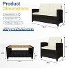 Heynemo 4-Piece Patio Furniture Set, All Weather Wicker Patio Conversation Seating Sets with 2-Tier Coffee Table, Outdoor Sofa Couch - 3 of 4