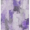 Lavender And Ivory Abstract Washable Indoor Outdoor Area Rug - 4 of 4