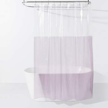 PEVA Colorblock Shower Curtain Clear - Room Essentials™