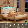 Bed Frame Upholstered Platform Bed with Boucle Headboard, Easy Assembly, No Box Spring Needed, Wooden Slats - 3 of 4