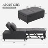 Ainfox 2 PCS 3 in 1 Folding Armless Sofa Bed - 3 of 3