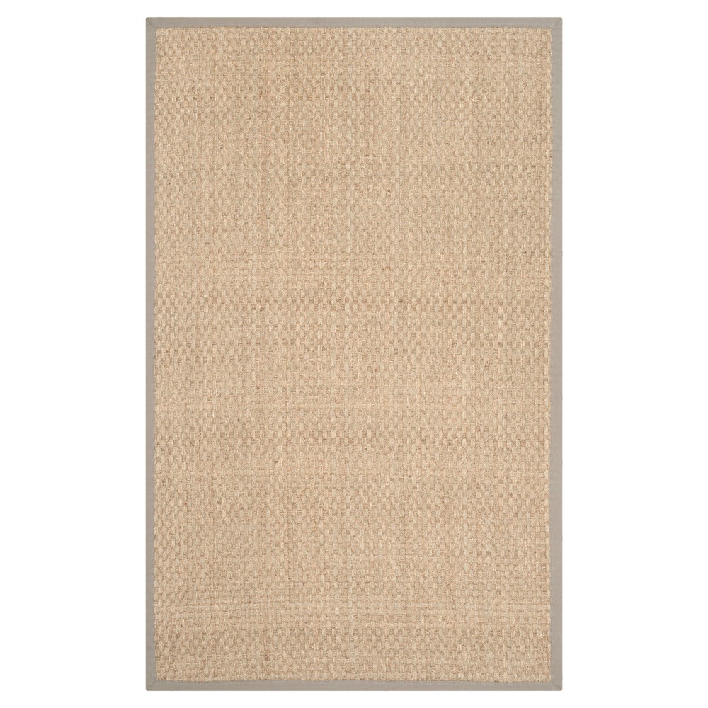 3'X5' Basket Weave Accent Rug Natural/Gray - Safavieh