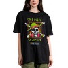 One Piece Live Action Straw Hat Pirates Logo Adult Black Heavyweight Oversized T-shirt - 2 of 2